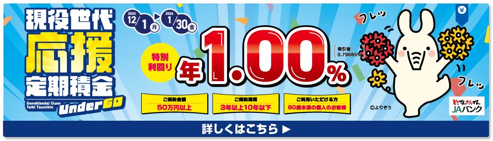 現役世代応援定期積金